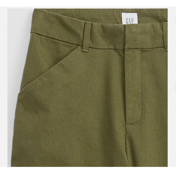 GAP 90's High Rise Slim Straight Ankle Khaki Black‎ Pants Size 10 - RETAIL $60 - Picture 5 of 11